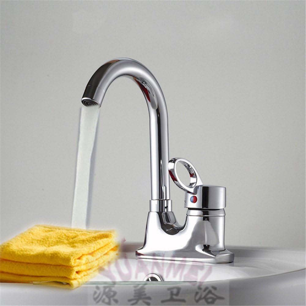 SJIN Retro faucet basin full copper hot and cold retro faucet bathroom cabinet retro faucet kitchen faucet