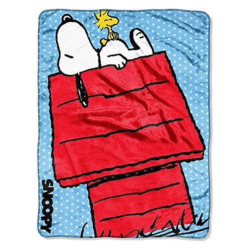 Peanut's Snoopy 46x 60 Micro Raschel Throw - by The Northwest Co.