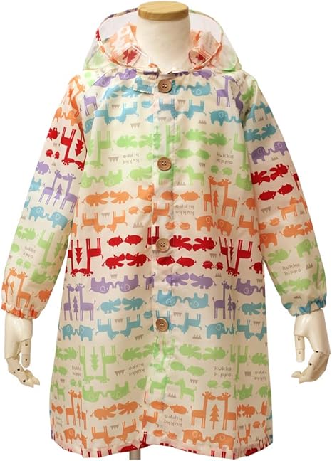 Amazon Co Jp 小川 Ogawa キッズレインコート 子供 1cm クッカヒッポ アニマル 反射テープ付 カバさん型リュックタイプ収納袋付 リュックの上から着れる調整タック付 122 ホーム キッチン