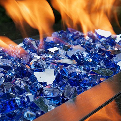 Celestial Fire Glass High Luster, 1/2" Reflective Tempered Fire Glass