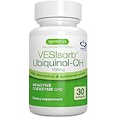 Igennus Advanced VESIsorb Ubiquinol 100mg 30 Softgels, 600% Bioavailability, Fast-Acting Water-Soluble Coenzyme Q10 Supplement for Energy & Heart, 1-Month Supply