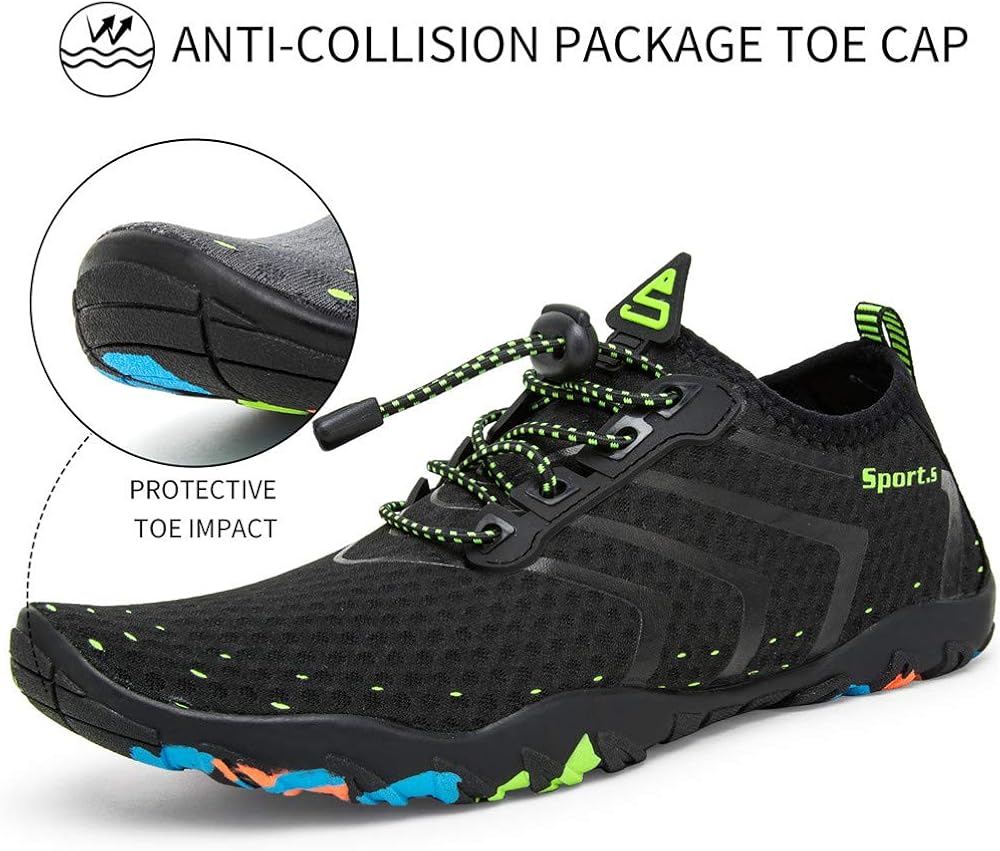  | Water Shoes Mens Womens Beach Swim Shoes Quick-Dry Aqua Socks Pool Shoes for Surf Yoga Water Aerobics | Water Shoes