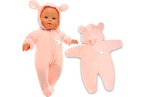 ENOCHT Baby Doll Clothes Casual Cute Handmade Sheep Long-Sleeved Clothing Set Outfit with Hat for 14-17 Inch Dolls Gift Set