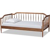 Baxton Studio Parson Classic Mid-Century Modern Walnut Brown Finished Wood Twin Size Daybed