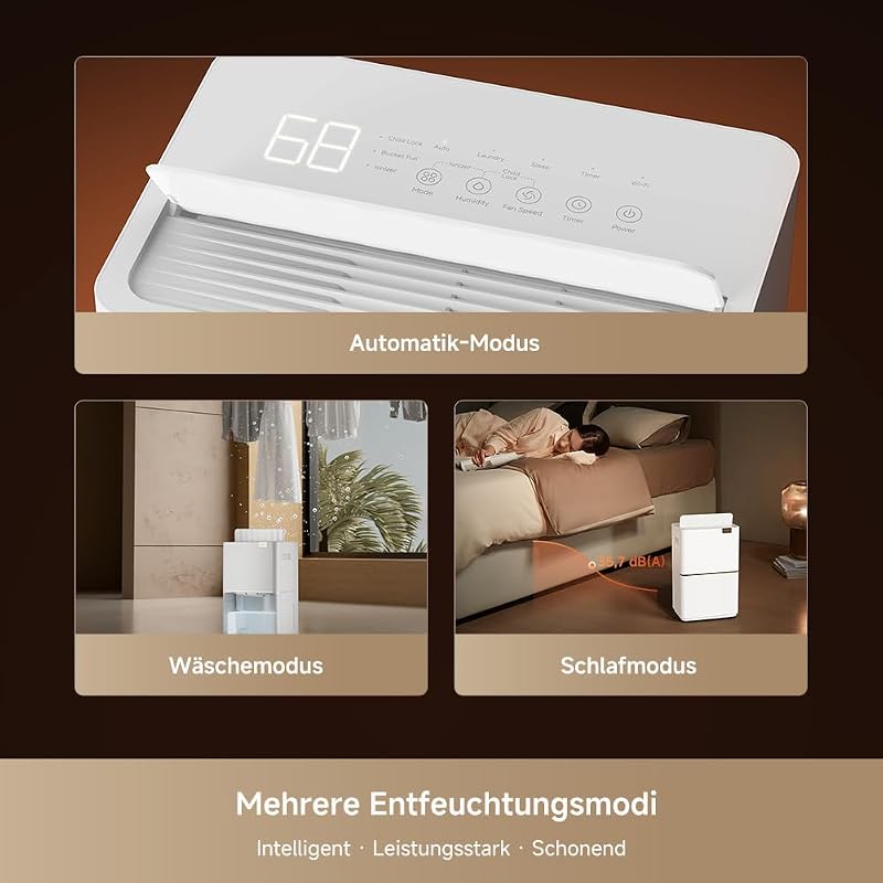 DD20 Luftentfeuchter, hocheffiziente Entfeuchtung mit 20 L/Tag