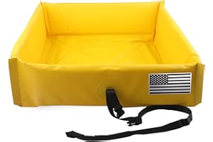 NEWPO Folding Duck Pond, Portable Spill Containment,Secondary Containment Berm,Large Dog Pool,Outdoor Dog Pool,Pet Pool 5'X5'