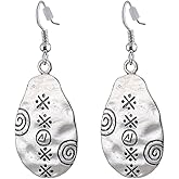 Hammered Vintage Charm Earrings