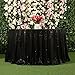 Poise3EHome 50 Inch Round Black Sequin Tablecloth for Party Cake Dessert Table Exhibition Events