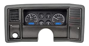 Dakota Digital 78 -88 Chevy Monte Carlo Analog Dash Gauge System Black Alloy Blue VHX-78C-MC-K-B