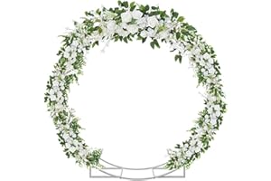 JC HUMMINGBIRD 6.5 Ft Round Metal Arch Garden, Arbor for Garden, Indoor and Outdoor, Party Decoration, Easy Assembly (with Support Legs, Ground Anchors, Screwdriver, Instructions)