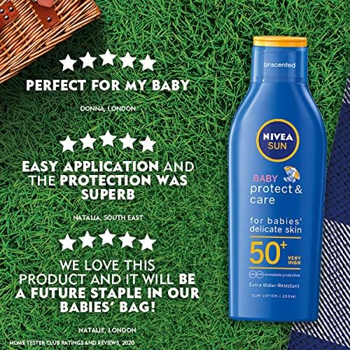 NIVEA SUN Baby Suncream Lotion SPF 50+ Protect & Moisture (200ml), Suncream for Very Delicate Skin with SPF50 - Image 5