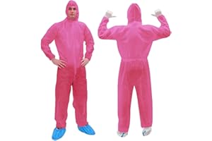 RAYGARD Colorful Disposable Coverall, PP Hazmat Suits with Hood and Elastic Cuffs for Spray Painting Industrial