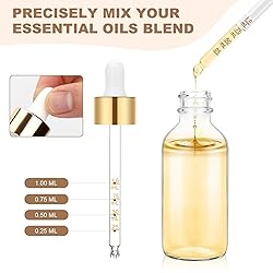 KURTOTEP 4 Pack 2 oz Glass Dropper Bottle with Top