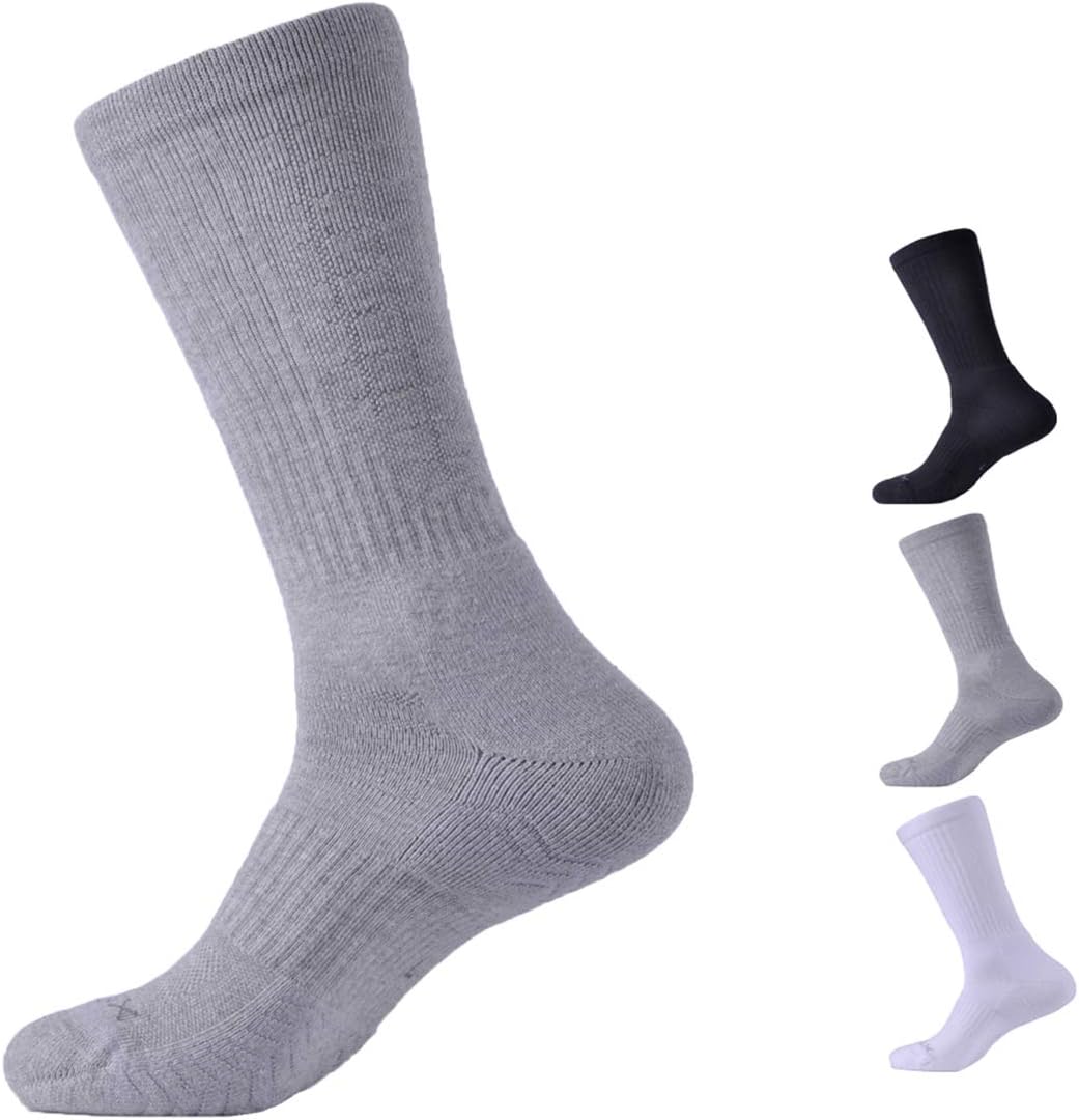 SOLAX 3 pairs Men Coolmax Cotton Trainer Running Sport Low Cut Ankle Quarter Crew Socks