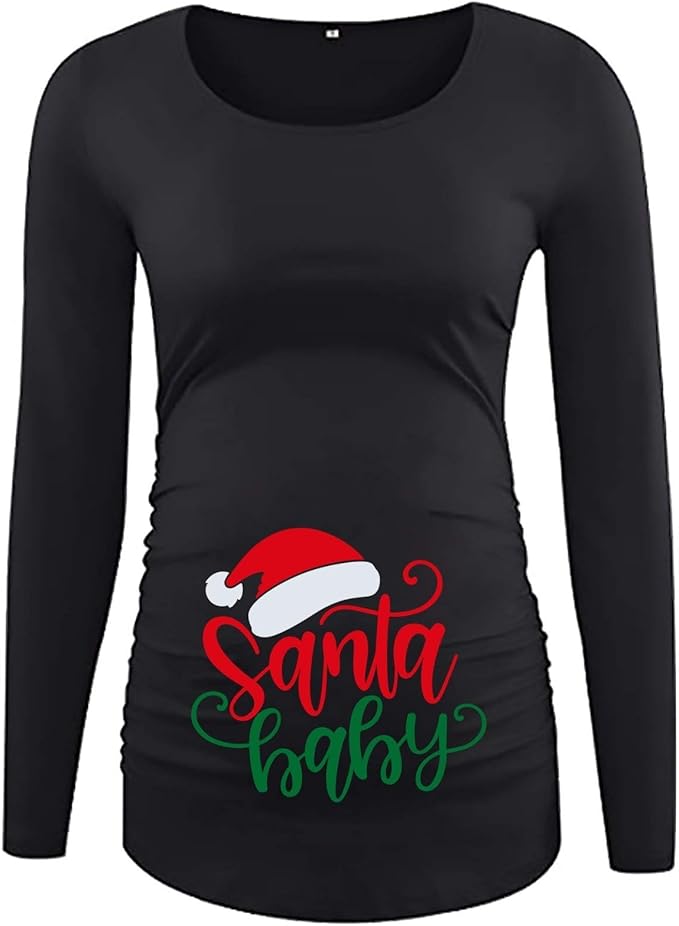 INNObeta Funny Christmas Maternity Shirts Pregnancy TShirt Gift