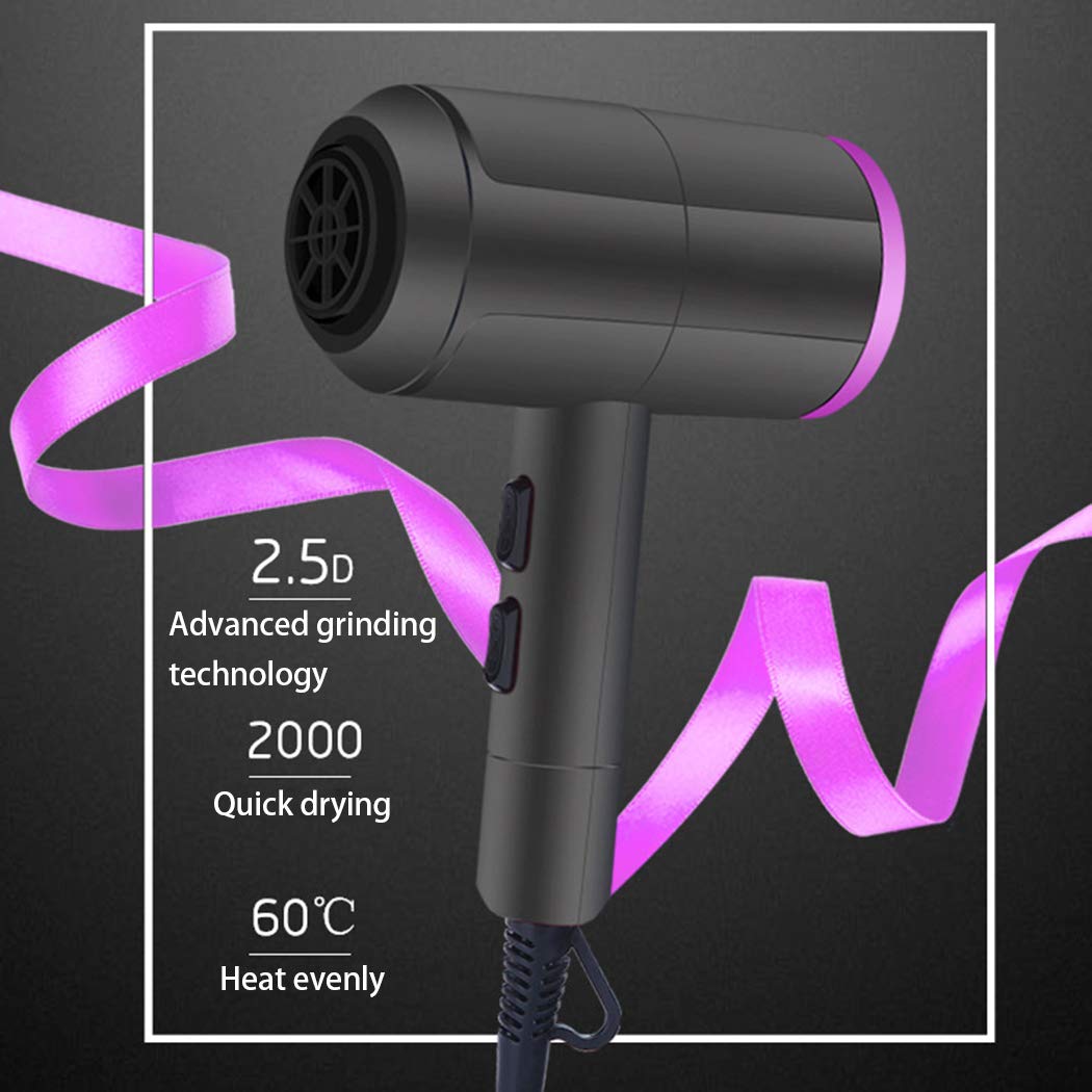 Thermostatic High Power Hair Salon Home Negative Ion Hot Cold Wind Mute Hair Dryer (Gray)