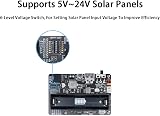 SEENGREAT Solar Energy Manager MPPT 5-24V Panel USB 18650 Battery Holder 5V Out view 5