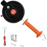 Electric Fence Gate Handle, Built in Diameter 6mm Electric Rope, Length 10M | Retractable, Enter and Exit Without Power Interruption, Uv Resistant, Highly Insulated, Easy To Install, 180&deg; Installation
