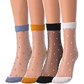 Campsis Women Sheer Ankle Sock Cute Ultrathin Transparent Mesh Socks