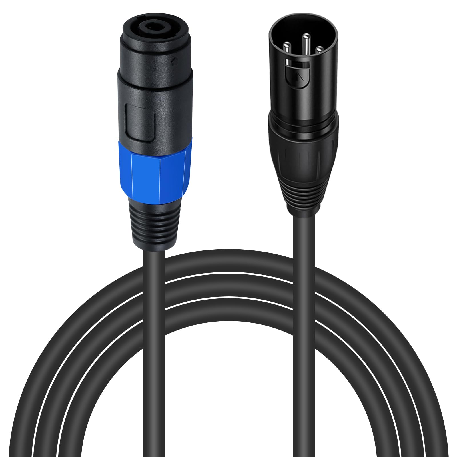 Maxhood Speakon Female to XLR Cable, 6ft Speakon Female to XLR Male Adapter with Twist Lock Compatible for DJ PA Stage Microphone Mic 3 Pin Connection Wiring (Speakon Female)