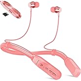 Neckband Bluetooth Headphones with TF Card Slot,Wireless Bluetooth Earbuds w/Mic in-Ear Magnetic Neckband Earphone,160H Playtime,Stereo Magnetic Earbuds,Noise-Isolating Neck band for Sports/Trips/Run
