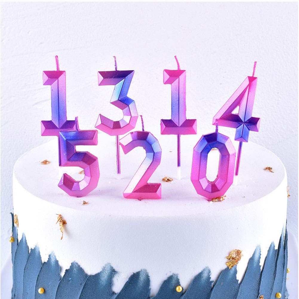 YFOX 10 pieces digital birthday candle and 3 birthday cards cake candle cake top hat birthday party decoration - Image 4