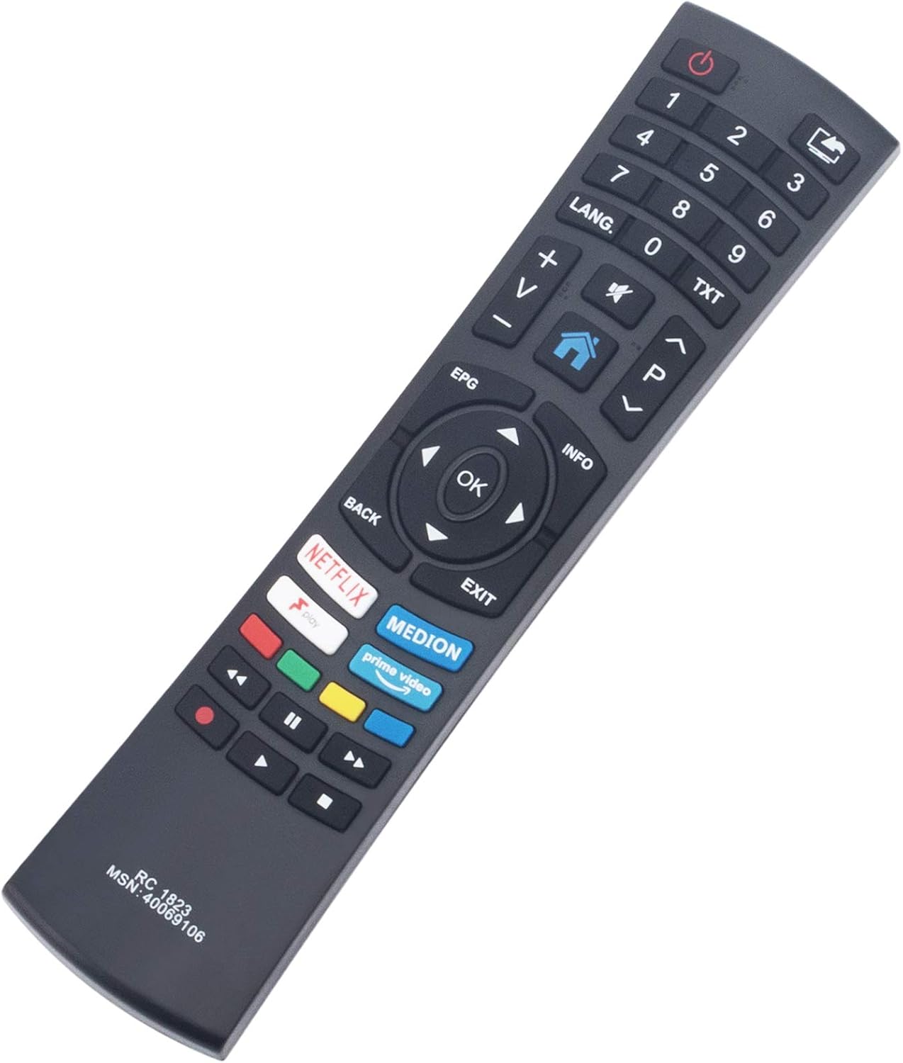VINABTY RC1823 Replacement Remote Control Fit for Medion Smart Full HD TV LIFE P13901 (MD 31373) - Image 3