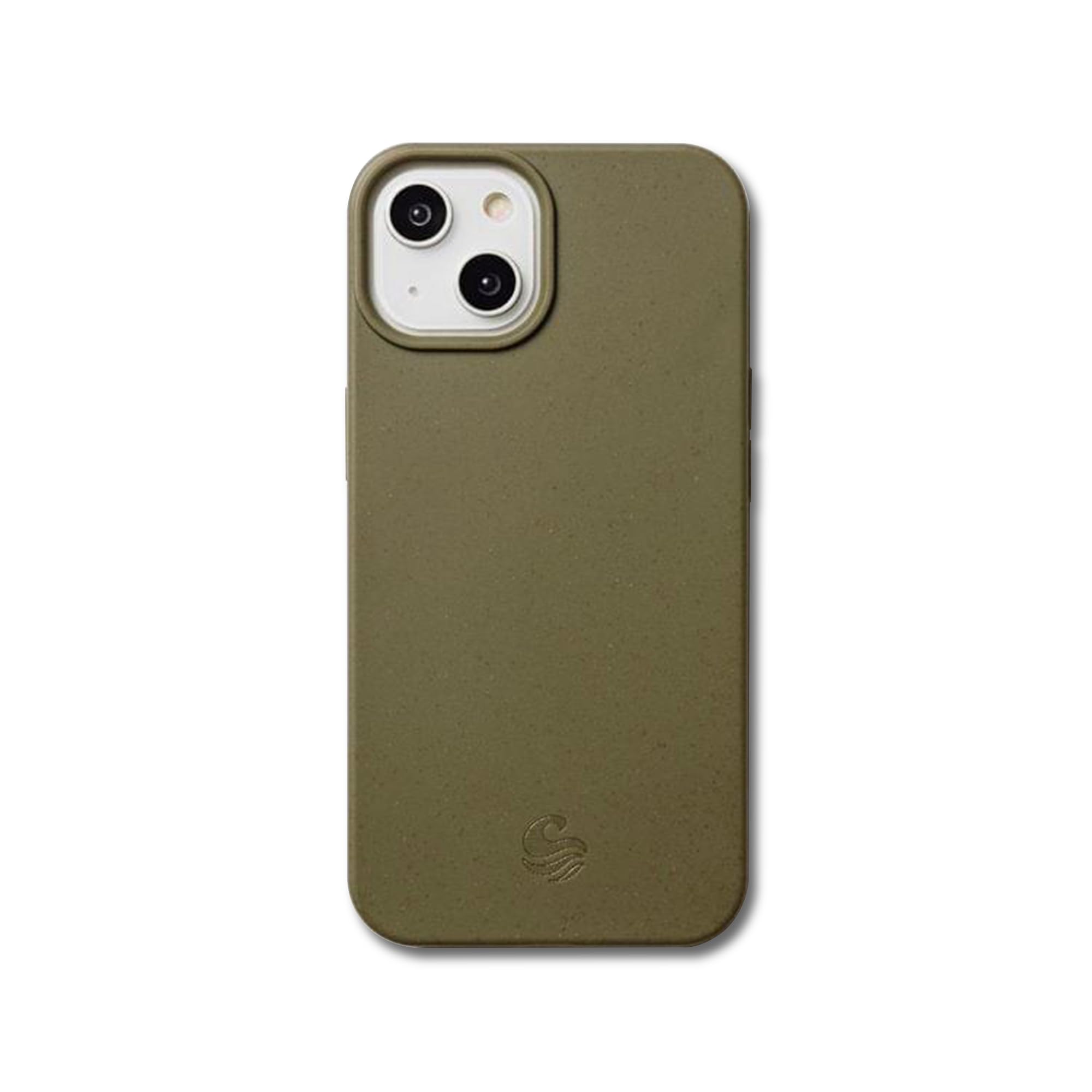Wave Case Compatible with iPhone 15 Phone Case - Eco-Friendly Wheat Straw Phone Case with Shock-Absorbing Corners | 2mm Raised Lip | Ultra-Thin Design, 360° Protection | Khaki
