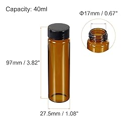 PATIKIL 40mL Reagent Media Bottle, 10 Pack Round