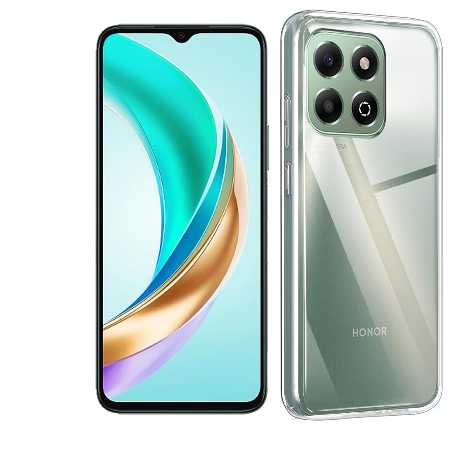 HuiYouMY Case Compatible with HONOR X6b Cover for HONOR X6b, Slim Fit Soft TPU Shockproof Anti-Scratch Phone Case Cover Clear