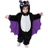 Eadrioss Bat Costume for Toddler Baby Boy Girl Halloween Costumes Warm Hooded Bat Clothes Toddler Halloween Clothes 2 3 4 5t