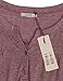 Vivilli Women's Henley V Neck Cuffed Sleeve Soft Shirred Blouse Tops