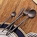 Apriling 4-Piece Stainless Steel Flatware Set 1 Including Fork Spoons Knife Tableware (Black)