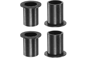 HARFINGTON 4pcs Flanged Sleeve Bearings 13mm Bore 16.1mm OD 22.1mm Length Nylon Bushings for Shaft, Black