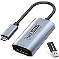 GUERMOK Video Capture Card, USB3.0 HDMI to USBC Capture Card, 4K Full 1080P60FPS Capture Devices for Gaming Live Streaming, Capture Video for PC Mac OS System OBS Zoom PS4/5 Switch Xbox1 (Gray)