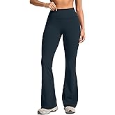 INGIA Womens High Waist No Front Seam Scrunch Butt Flare Leggings Workouts 31 Inches V-Back Bootcut Gym Yoga Pants