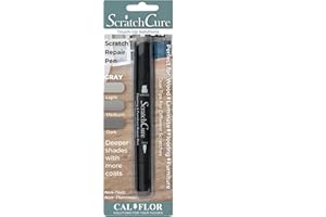 CALFLOR Cal-Flor PE49401CF ScratchCure 3 Shade Double Tipped Repair Pen for Use on Wood, Laminate, Flooring & Furniture, Gray