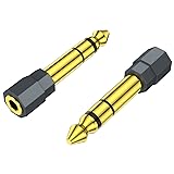2 Pack 6.35mm 1/4 Male to 3.5mm 1/8 Female Stereo