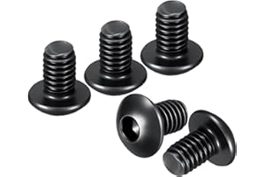 DTGN M4-0.7x6mm Button Head Socket Cap Screws - 100Pack - Good for Road Bicycle, Mountain Bike, Auto, Motorcycle - Carbon Ste
