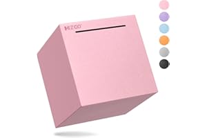 hizgo Adults Pink Piggy Bank, Stainless Steel Piggy Bank for Adults/Kids Must Break to Open, Unopenable Money Saving Box(4.72-inch, Pink)