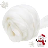 3.53oz Needle Felting Wool Roving for Needle Felting White Felting Wool | Wool Roving Bulk Roving Wool for Felting Pure Wool Chunky Yarn Spinning Wet Felting Diy Hand Spinning