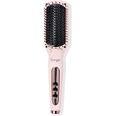 L'ANGE HAIR Le Vite Straightening Brush | Heated Hair Tool for Smoother, Frizz-Controlled Look | Dual-Voltage Hot Brush Strai