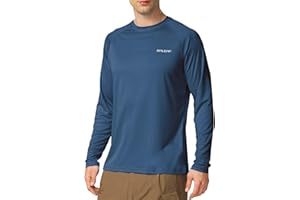 BALEAF Men's Sun Protection Shirts UV SPF UPF 50+ Long Sleeve Rash Guard Fishing Running Quick Dry Lightweight