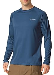 baleaf Men's Long Sleeve Swim Shirts Rash Guard UV