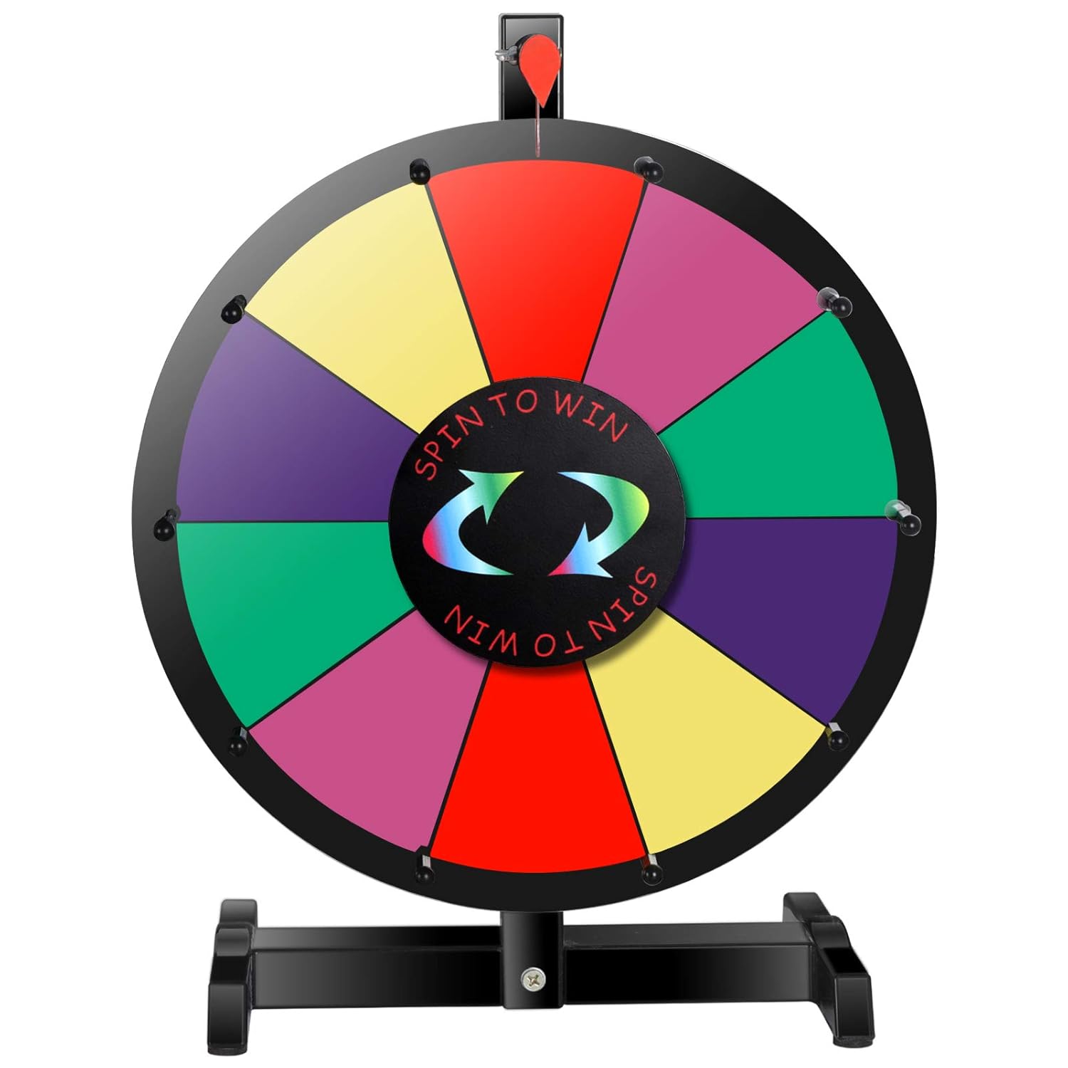 Smartxchoices 15/18/24 Tabletop Wheel of Fortune Spinner 14 Slots Spin
