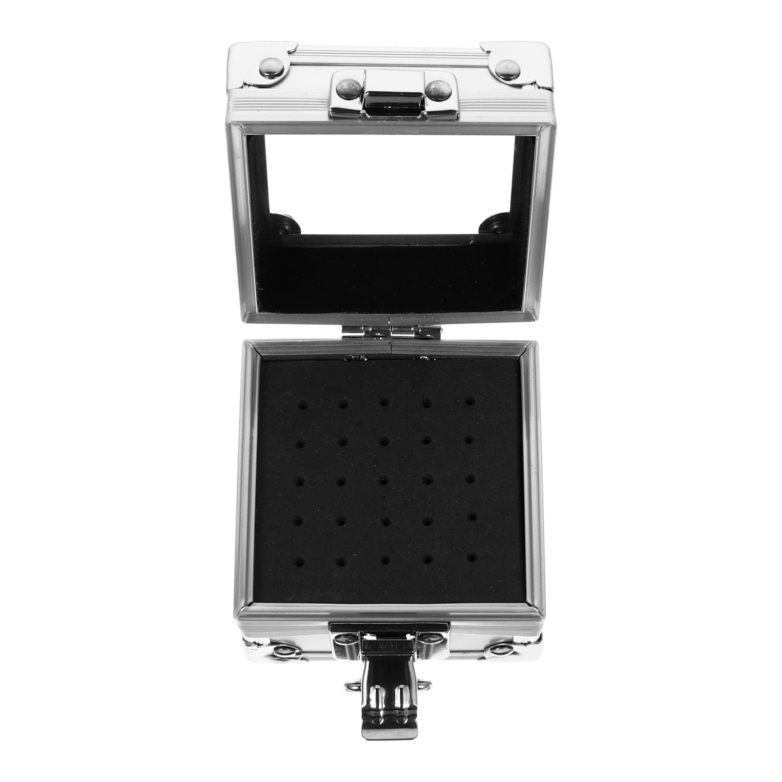 FRCOLOR Nail Drill Bit Holder Stand Display Organizer Waterproof Portable Dust Proof Nail Drill Bit Storage Container Box Case Tools for Home Use Nail Salon