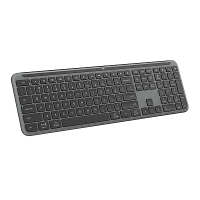 Logitech Signature Slim K950 Wireless Keyboard, Sleek Design, Switch Typing Between Devices, Quiet Typing, Bluetooth, Multi-OS, Windows, Mac, Chrome - Graphite