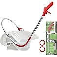 51 Inch Toilet Grabber Tool, Flexible Grabber Unclogger Tool, Toilet Snake Clog Remover, Stainless Steel Telescoping Rod, for