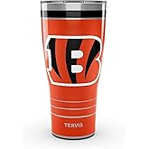 Tervis Traveler NFL Cincinnati Bengals - MVP Triple Insulated Tumbler Travel Cup Keeps Drinks Cold & Hot, 30oz, Stainless Steel