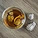 Whiskey Stones Grenade Shaped Stainless Steel with Storage Bag (Set of 4)